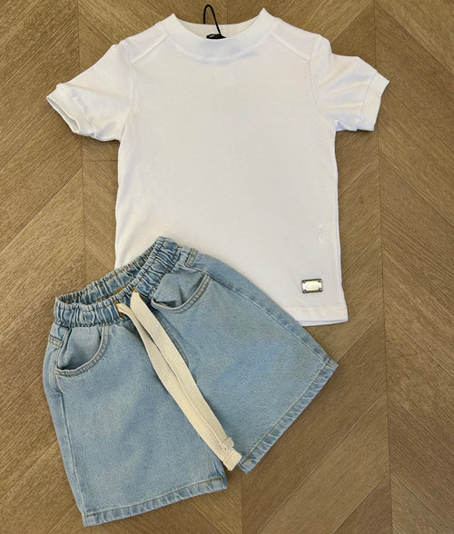 bermuda jeans chiaro
