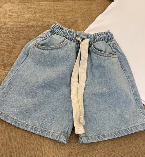 bermuda jeans chiaro