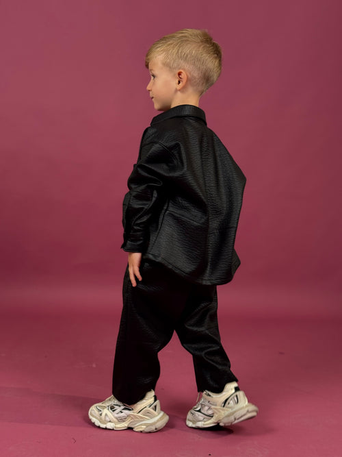 coordinato belly in ecopelle