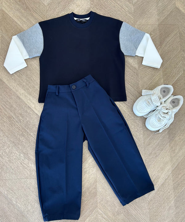 pantalone classico blu