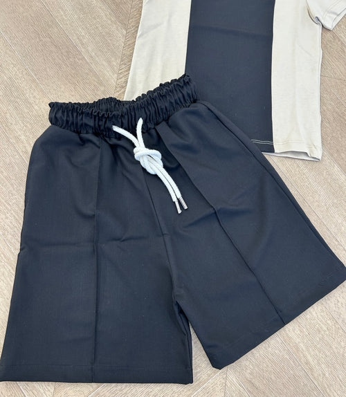 coordinato christopher nero e beige