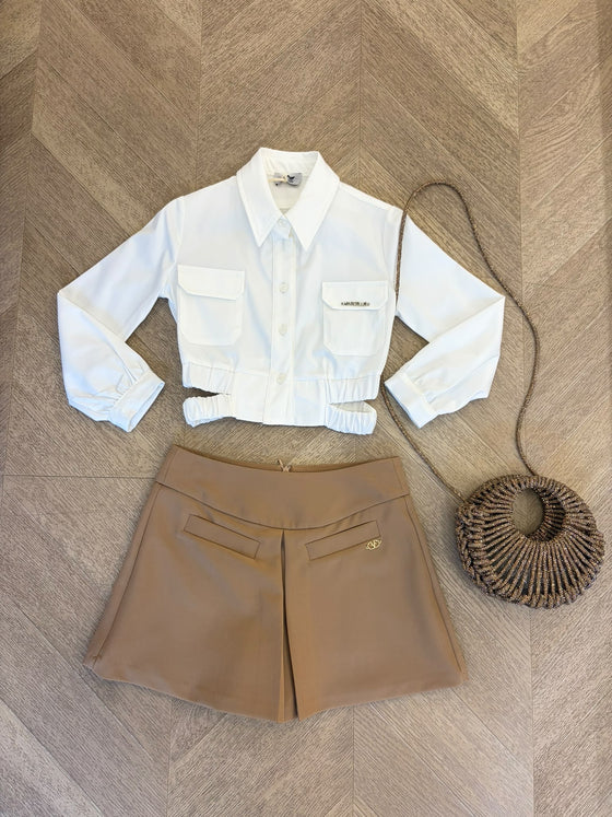 short beige