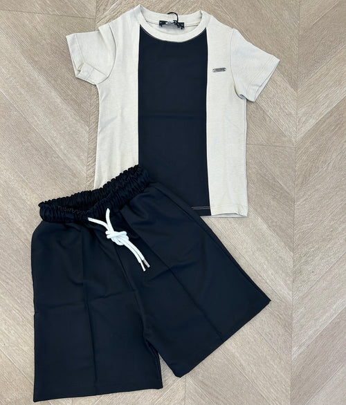 coordinato christopher nero e beige