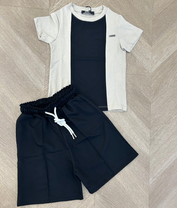 coordinato christopher nero e beige