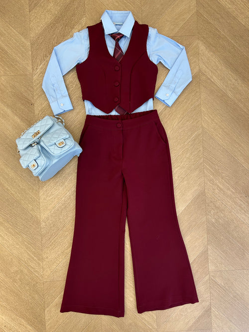 tailleur bordeaux