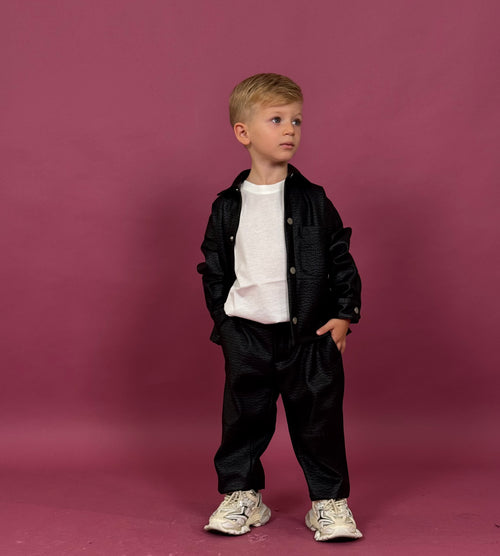 coordinato belly in ecopelle