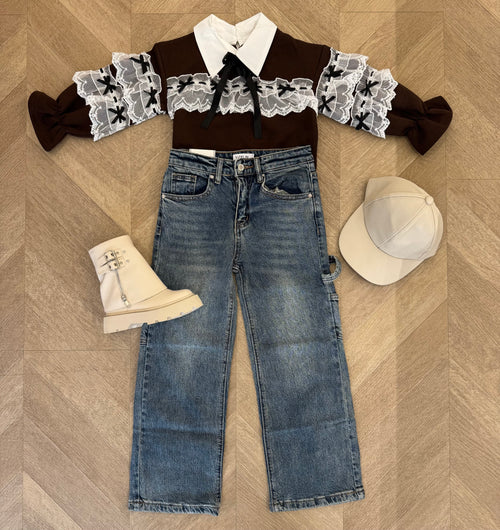 felpa fiocchi marrone