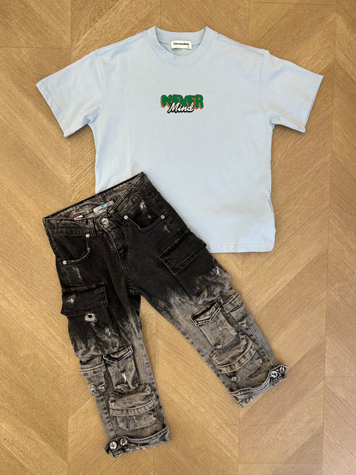 t-shirt mind azzurra