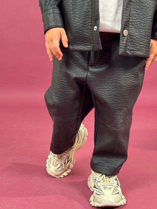 coordinato belly in ecopelle