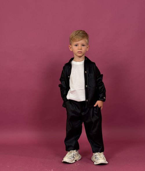 coordinato belly in ecopelle