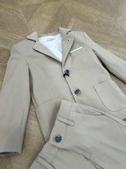 abito fiore beige bimbo