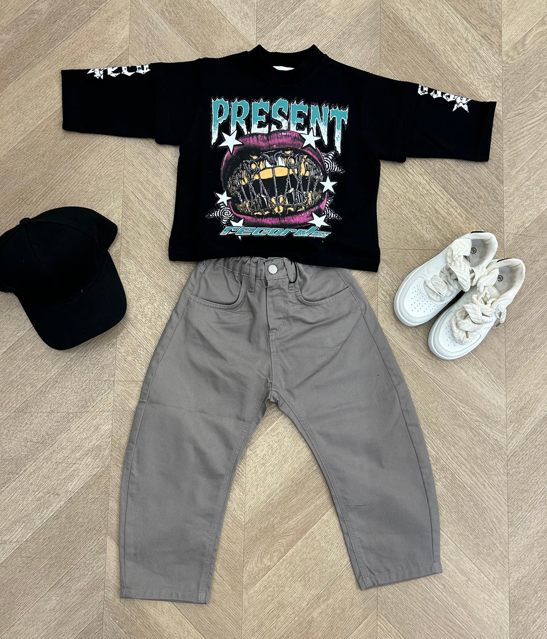pantalone balloon grigio