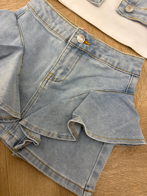 Gonna denim light blue