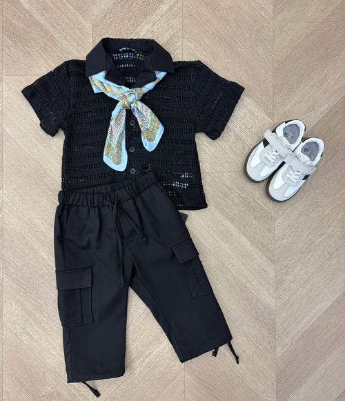 Camicia Panama nera