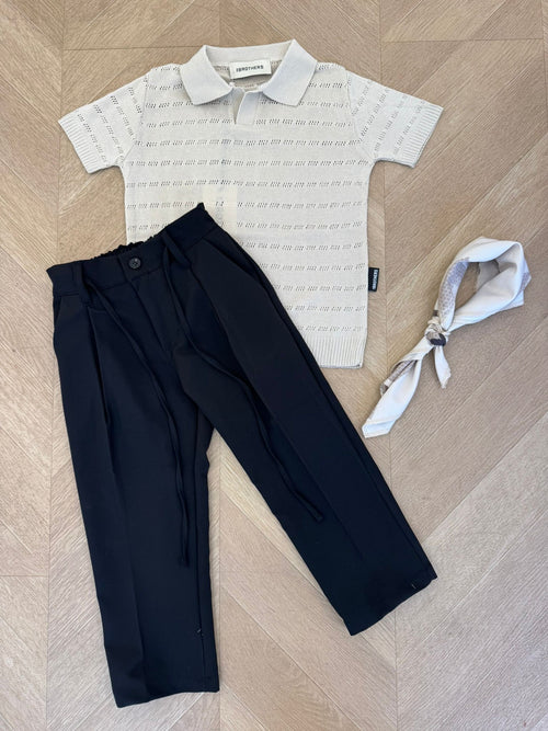 polo in filo beige