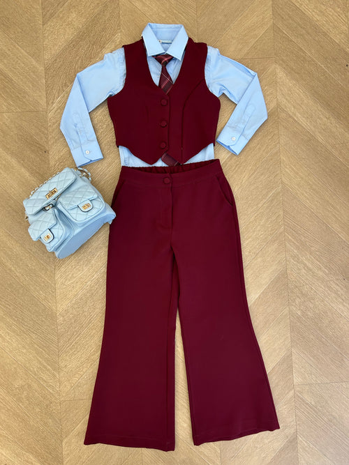 tailleur bordeaux