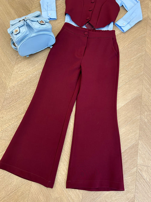 tailleur bordeaux