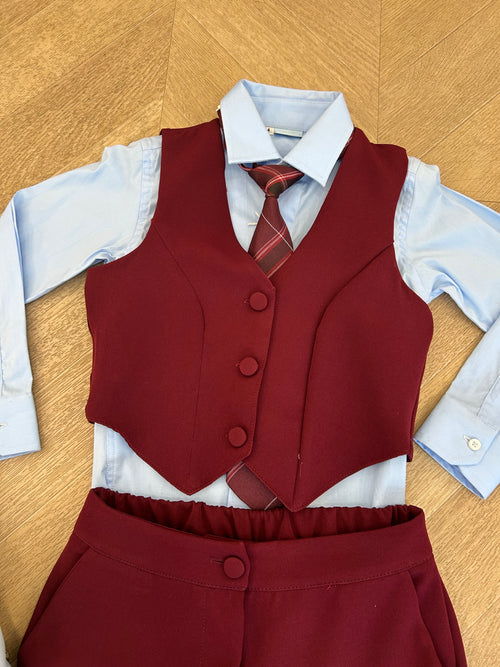 tailleur bordeaux