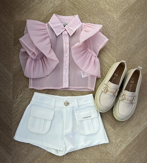 short tasconi bianco