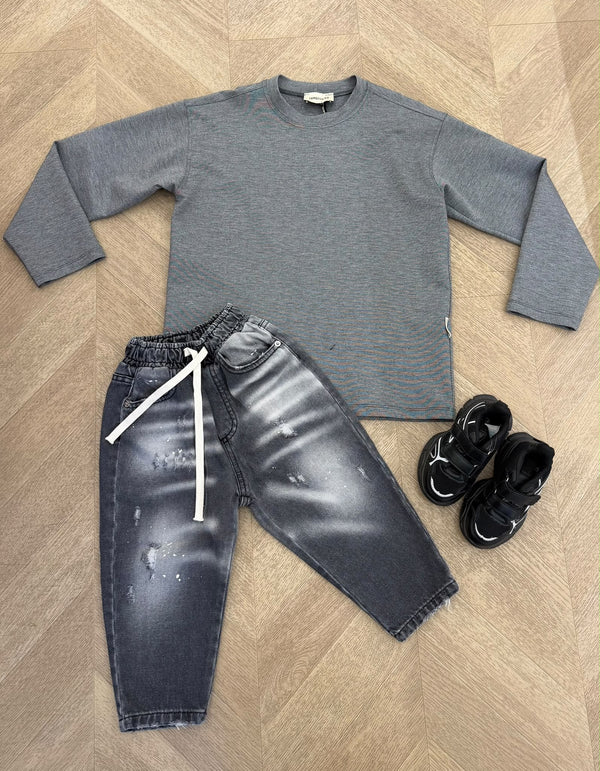 maglia basic grigia