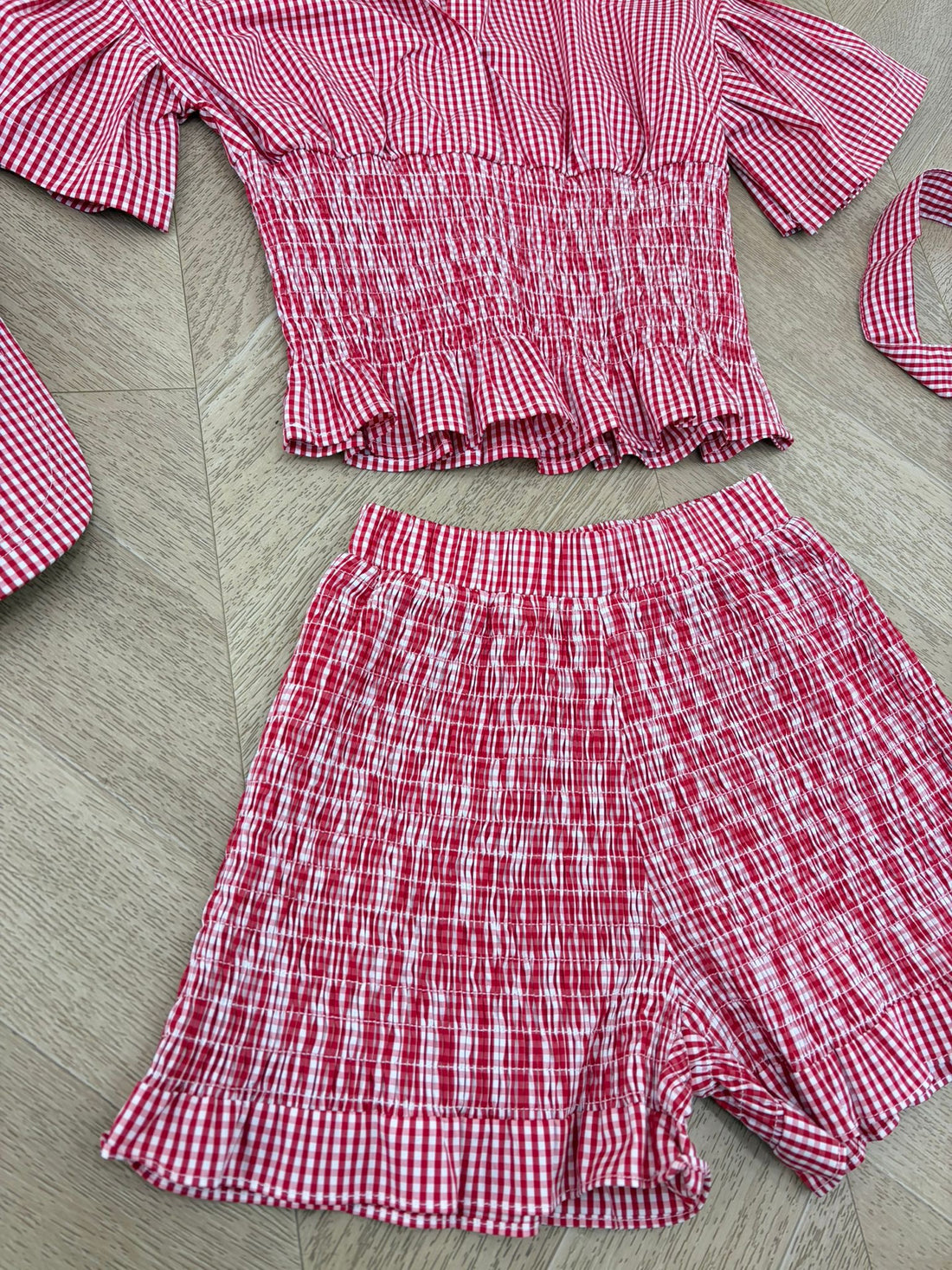 coordinato quadri red