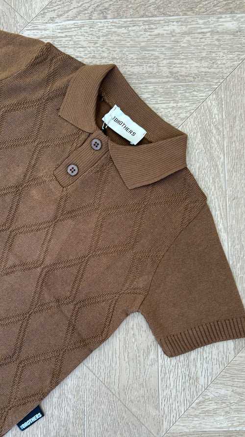 polo rombi coccio