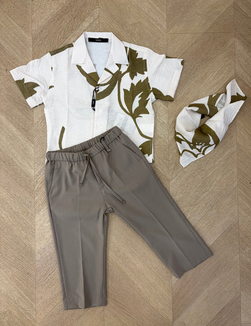 camicia hawaii verde