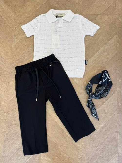 polo in filo bianca