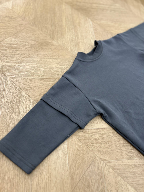 t shirt simple grigia