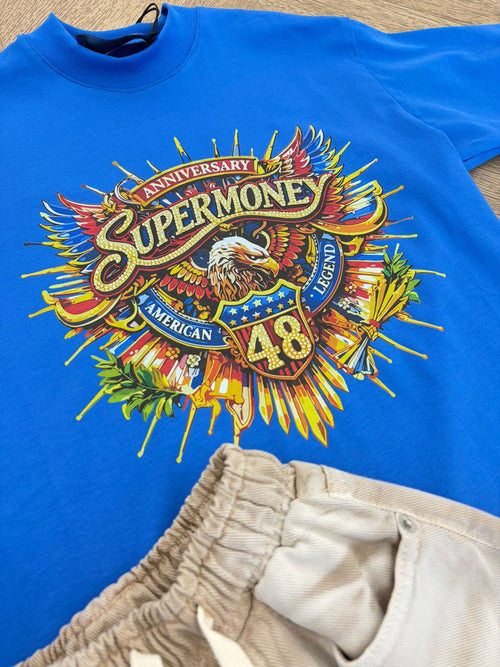 t shirt american blu