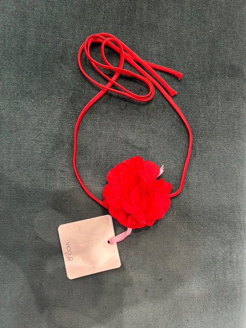 collana choker rosso