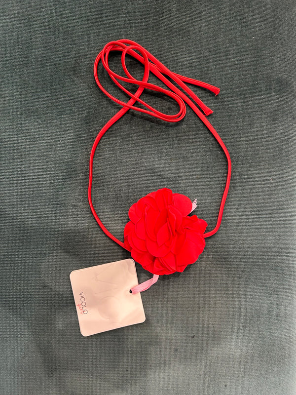 collana choker rosso