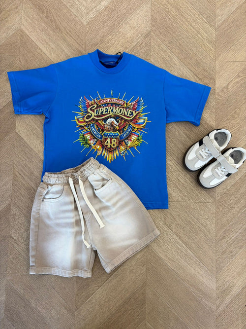 t shirt american blu