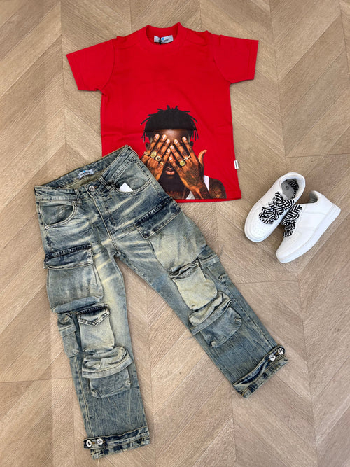 t-shirt drake rossa