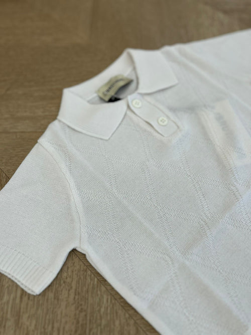 polo rombi bianca