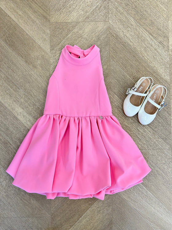 Abito fiocco fuxia