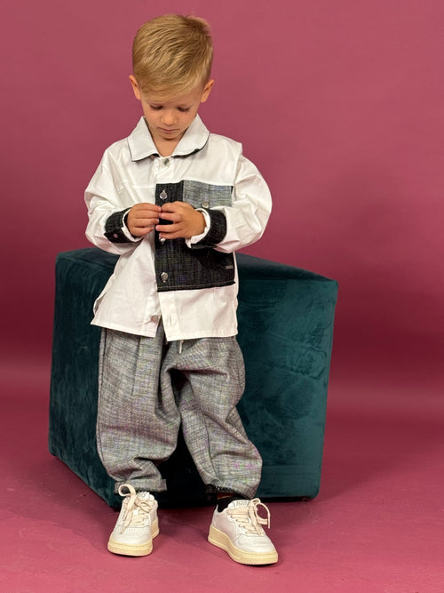 camicia jeans bianca