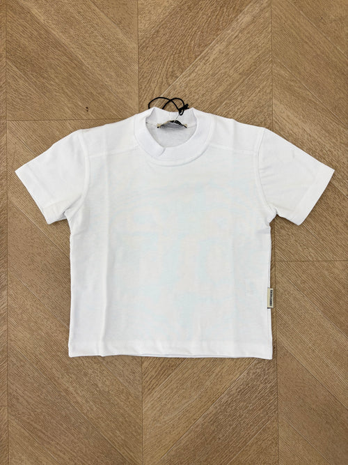 t shirt mezzo collo bianca