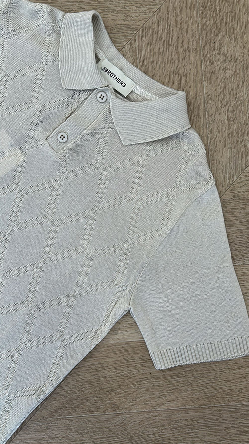 polo rombi beige