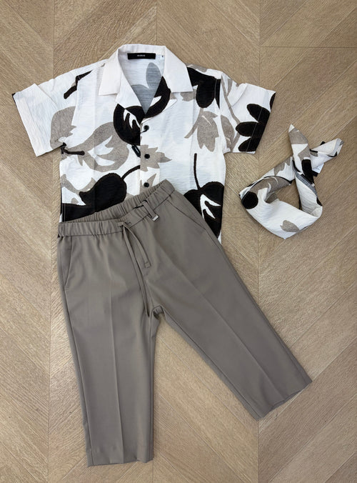 foulard hawaii marrone