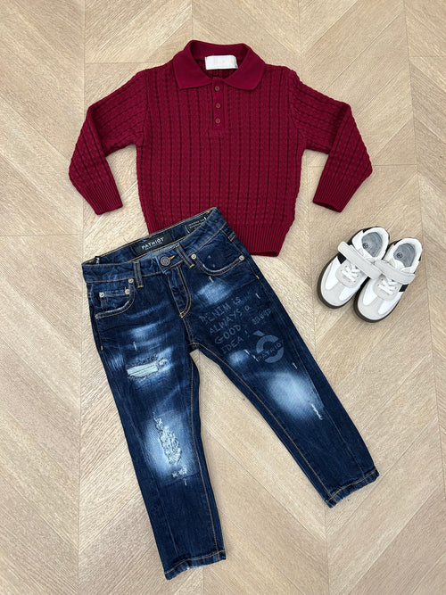 maglioncino silas  bordeaux