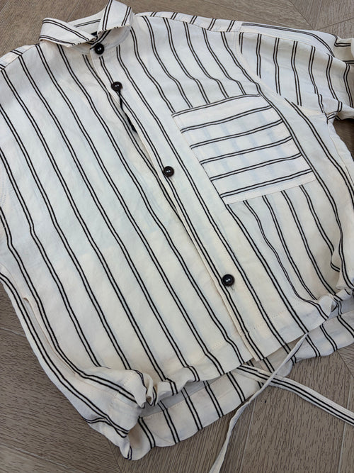camicia righe oversize
