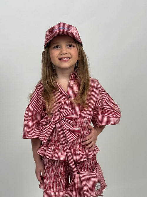coordinato quadri red