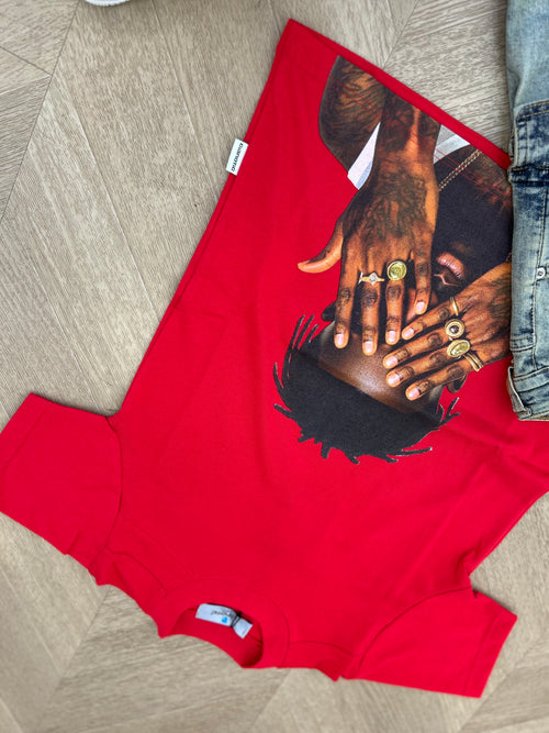 t-shirt drake rossa