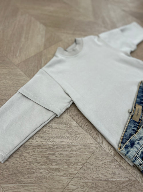 t shirt simple beige