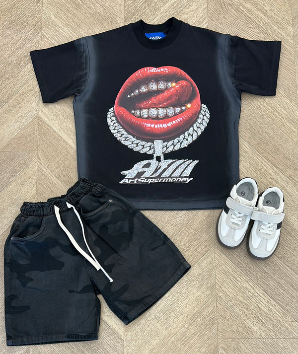 t shirt money bocca nera
