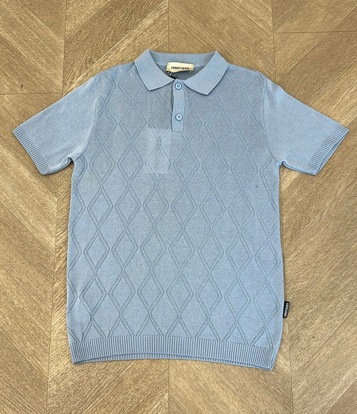 polo rombi celeste