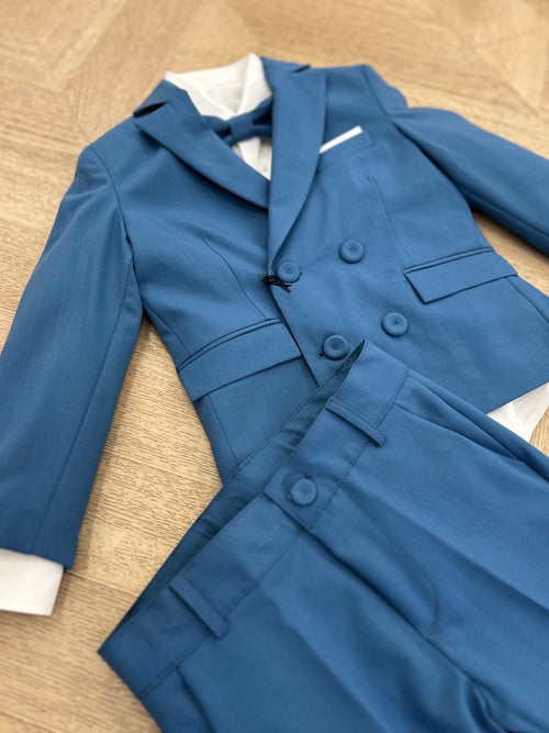 abito off petrolio bimbo