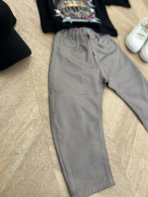 pantalone balloon grigio