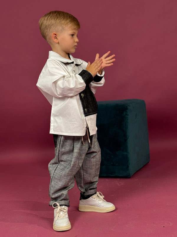 camicia jeans bianca